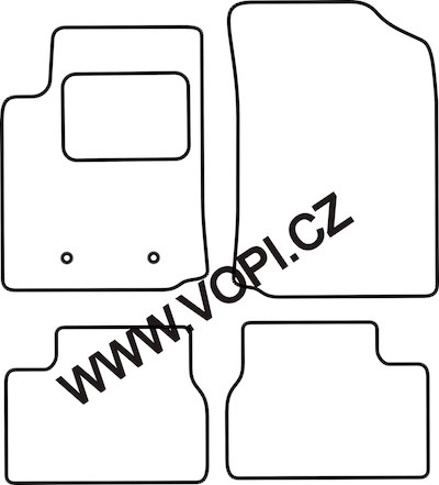 Autokoberce Citroen C3 2005 + kroužky Perfectfit (837)